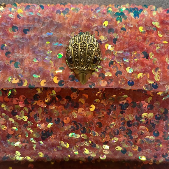 NWT Gorgeous RARE Pink sequined Kurt Geiger Kensington bag - Picture 3 of 10